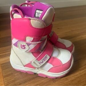 Burton Kids Pink and White Snow Boots